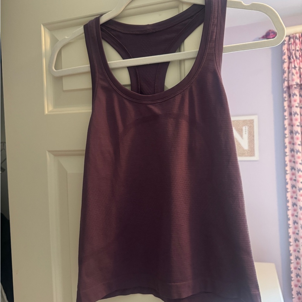 Women's maroon Lulu  Tank Top